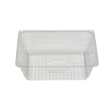 Bakebetter 4 oz 3.5 x 3.5 x 1 in. Reflections Portion Plastic Shallow Trays - Clear BA3743740